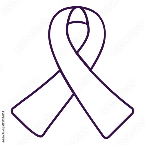 Emblem ribbon symbol stroke