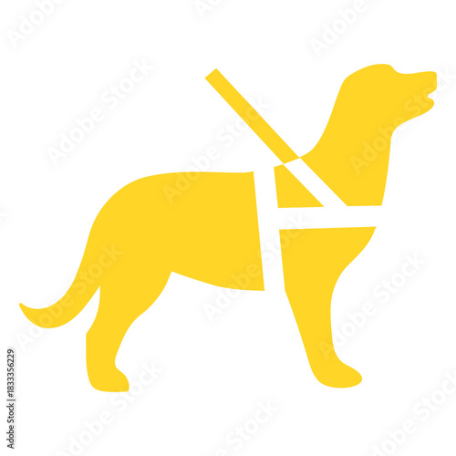 Dog lead guide detailed silhouette