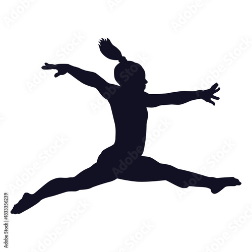 Exercise gymnast woman silhouette
