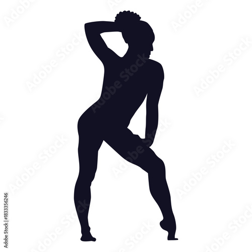 Exercise posture woman gymnast silhouette