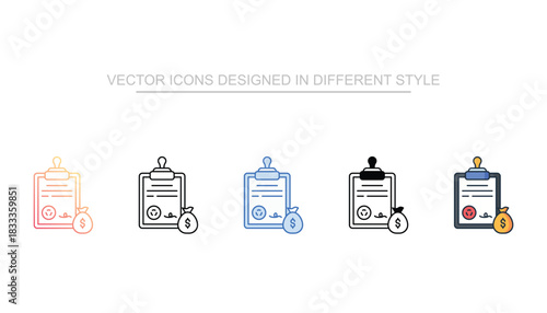 Bank Loan Approval line icon vector stock with white background