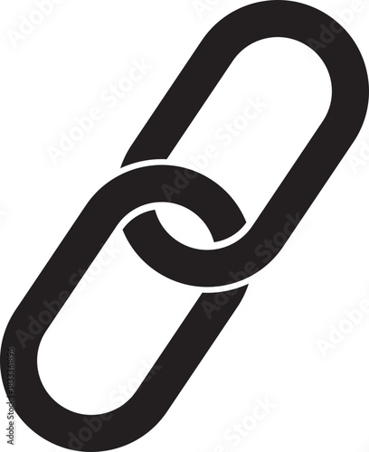 Chain link vector icon isolated on transparent background. Internet URL or webpage URL link icon symbol. Vector illustration.