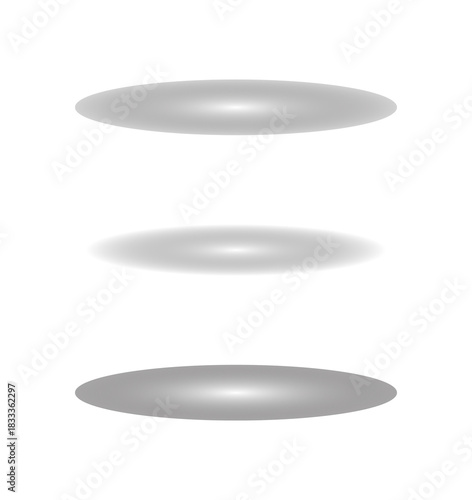 Three glowing light streaks isolated on transparent background