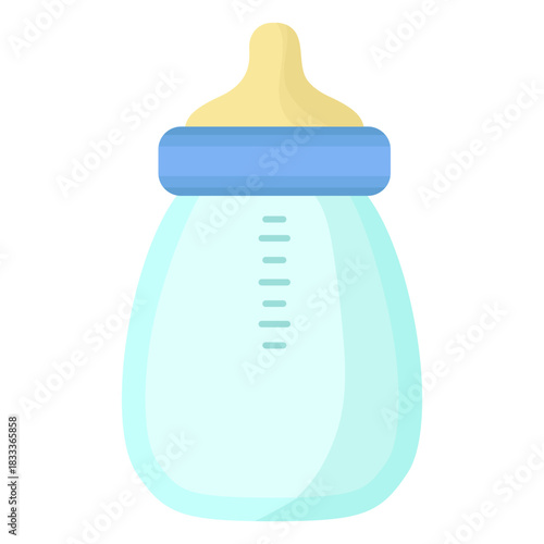 Bottle nipple teat flat