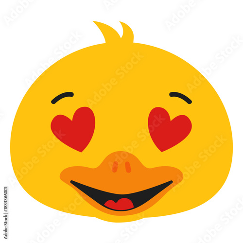 Duck enamoured muzzle head flat