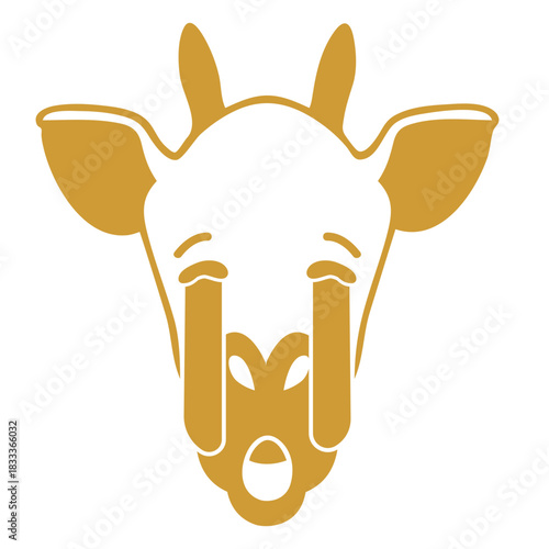 Giraffe sad head muzzle stroke