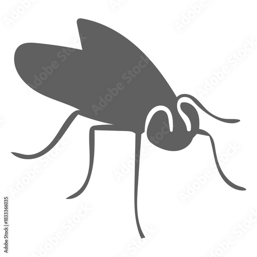 Fly wing antenna silhouette