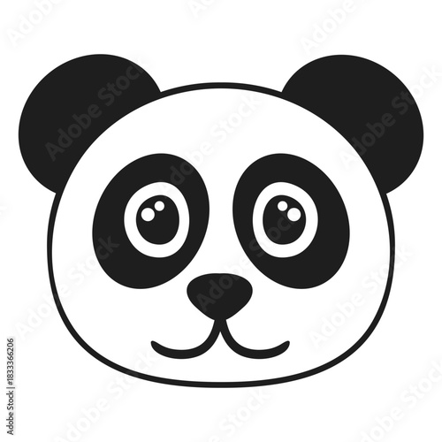 Panda joyful head muzzle stroke