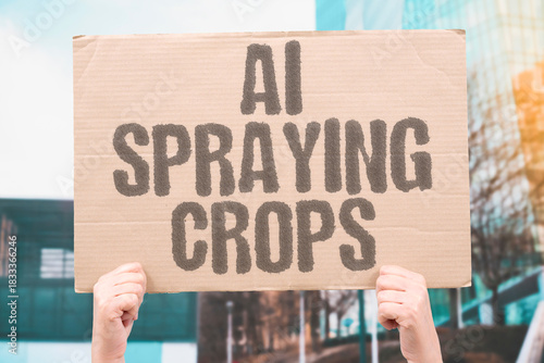 Wallpaper Mural "AI Spraying Crops" Drones apply pesticides targeting specific areas reducing chemical usage. SPRAY. CROP. PESTICIDE. DRONE. FARM. Torontodigital.ca