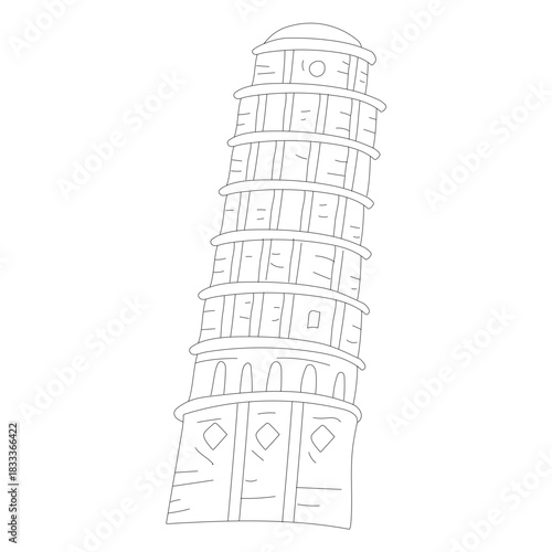 Tower of pisa tower line
