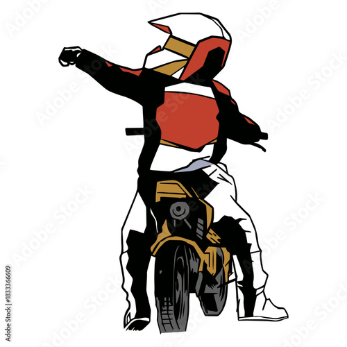 Racer motorcycle motorbike flat