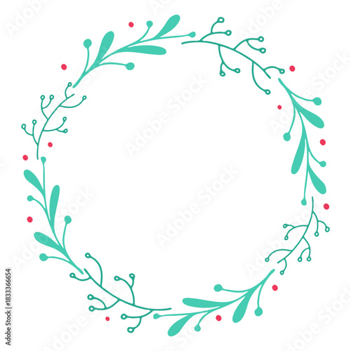 Wreath frame branch badge sticker