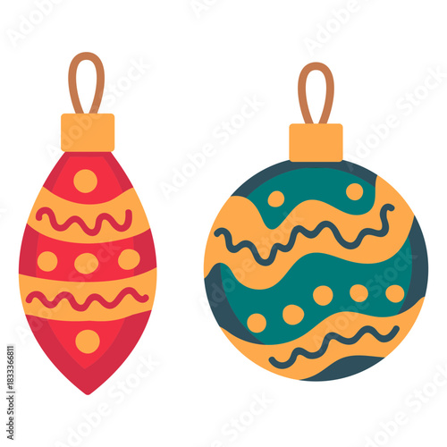 Christmas balls ornaments icon