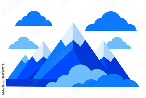 Blue mountain range view