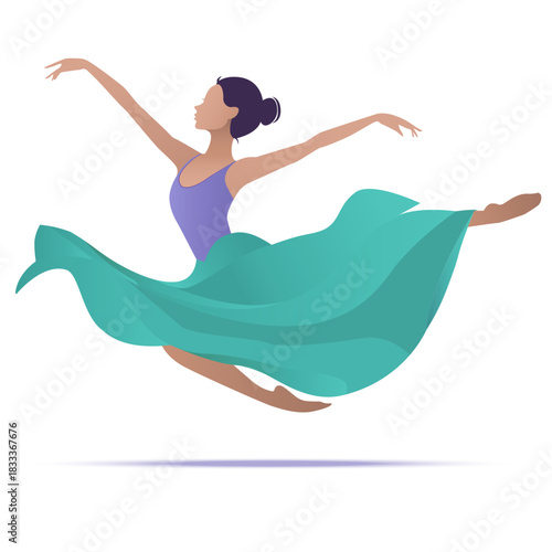   Contemporary dancer women expressi