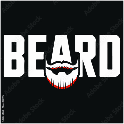 Modern bold typography with Santa hat icon on black background. Ideal for men’s funny Christmas t-shirts.