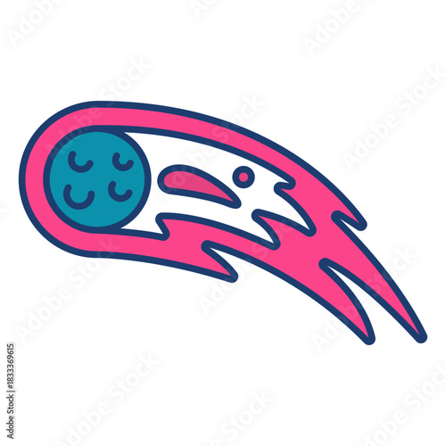 Colorful commet stroke