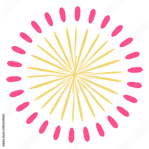 Colorful firework sparks stroke