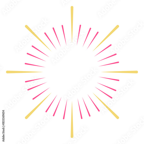 Colorful ring firework thin sparks stroke