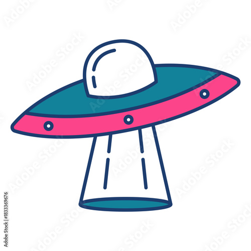 Colorful ufo stroke