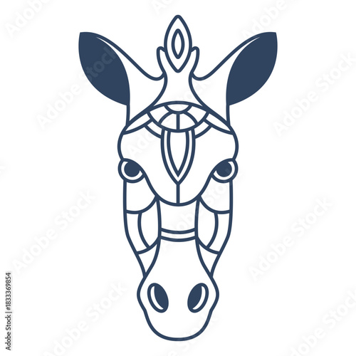 Mandala zebra animal stroke