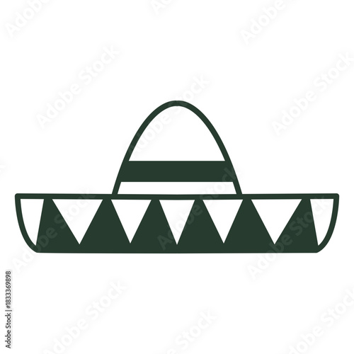 Mexican sombrero icon stroke