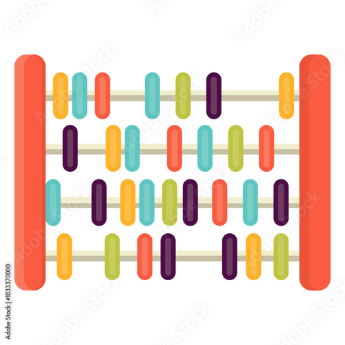Cute abacus flat