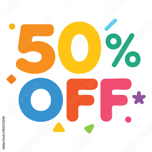 50 percent OFF sale discount 