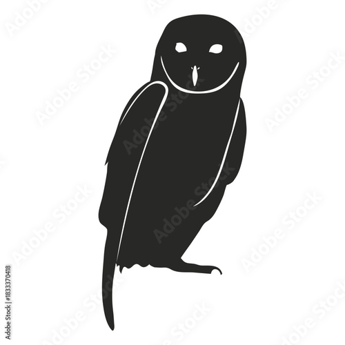 Vector owl staring