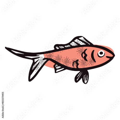 Cartoon fish smiling