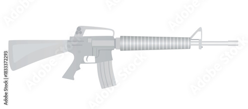 Grey arm rifle. vector illustration	
