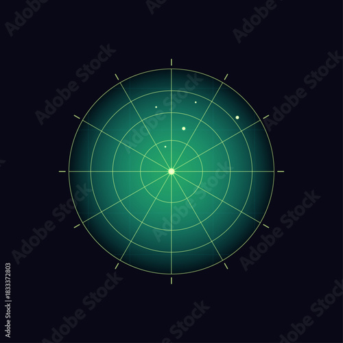 Green Radar Scanner Interface Illustration