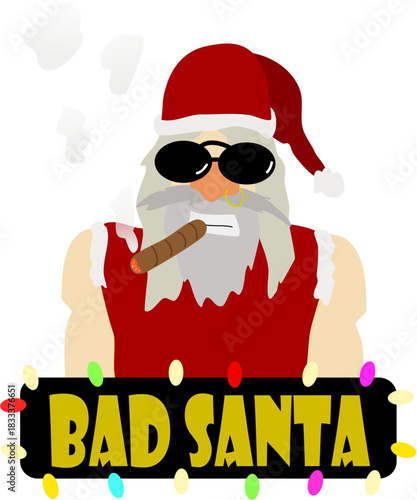 Bad Santa image with sigar