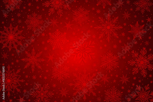 A festive red background with snowflakes and subtle lighting effects 4k video