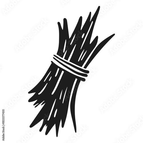 Farm dry grass black