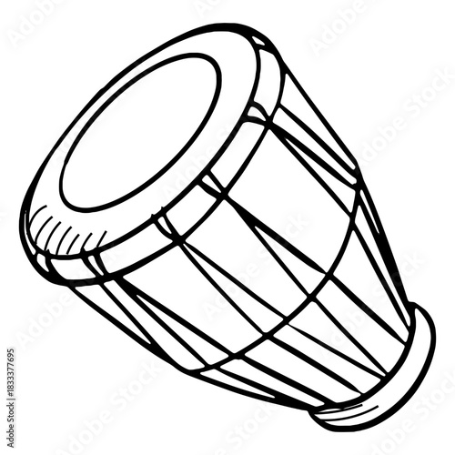 Indian musical instrument pongo tilted stroke