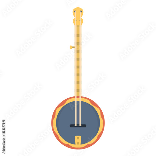 Music banjo flat