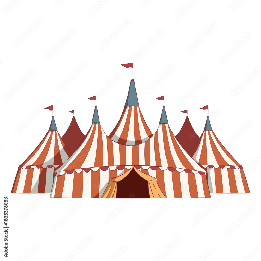 Fototapeta premium Colored circus tents