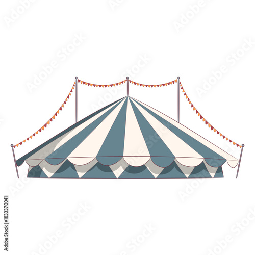 Circus tent roof colored