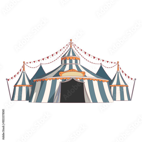 Colorful circus tents