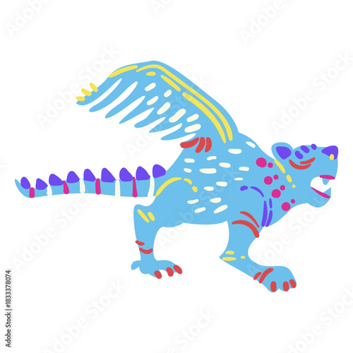 Creature with wings tails