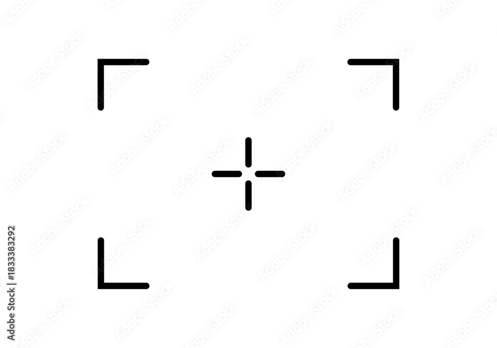 Fototapeta premium Marco de enfoque digital minimalista