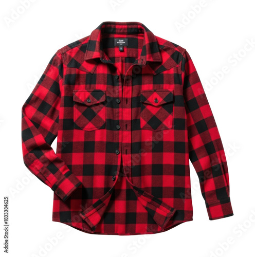 Adventure action red flannel shirt style casual environment isolated on transparent background