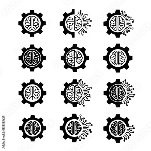 Artificial Intelligence Brain Gears - A Symbol of Technological Advancement.
