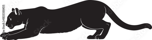 Powerful panther silhouette vector design