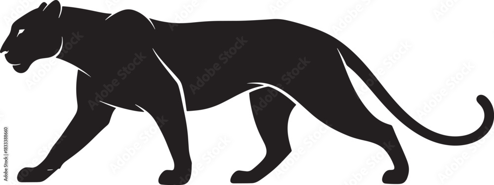 Obraz premium Powerful panther silhouette design