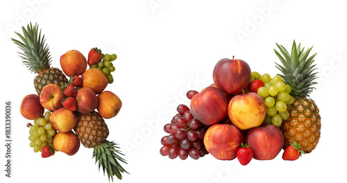 Fototapeta Naklejka Na Ścianę i Meble -  composition of different fruits isolated on transparent background