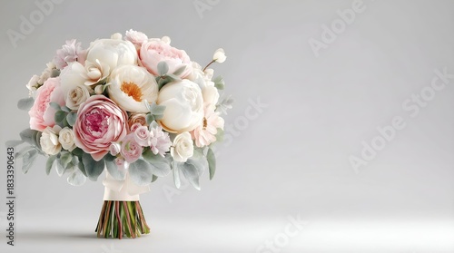 Beautiful floral bouquet with soft pink and white flowers arranged for a special occasion