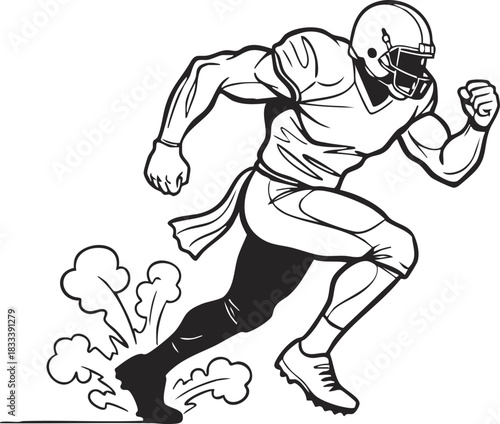 American football defender delivering a powerful shoulder tackle