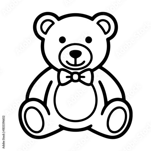 Cute teddy bear drawing